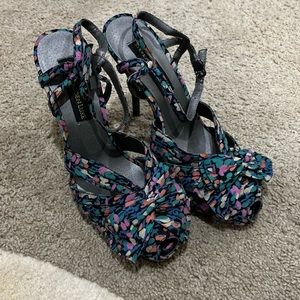 strappy floral steve madden heels